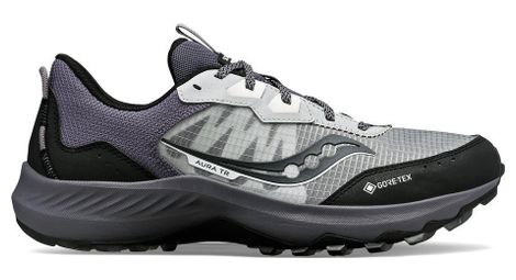 Chaussures de trail running saucony aura tr gtx gris noir