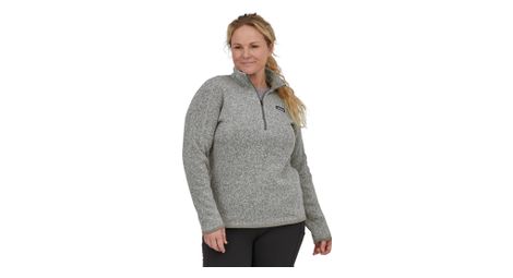 Polaire femme patagonia better sweater 1/4 zip gris