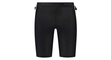 Sous-short velo vtt avec peau rogelli mtb inner short - homme - noir