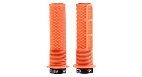 Paire de grips dmr deathgrip avec flanges orange tango