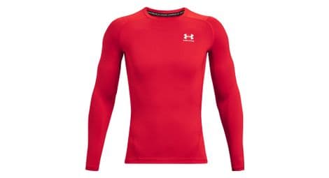 Maillot manches longues de compression under armour heatgear armour rouge homme