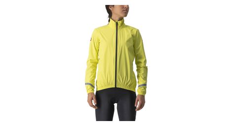 Castelli women's emergency 2 rain jacket yellow