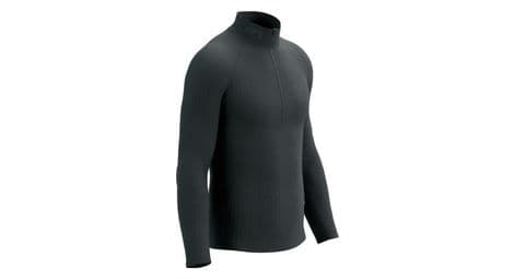 Compressport 3d thermo half zip ls top sweatshirt schwarz l/xl