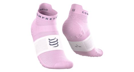 Calcetines Compressport Pro Racing V4.0 Run Low rosa/blanco