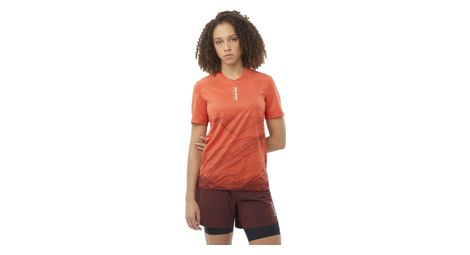 salomon s lab ultra print women s short sleeve shirt red
