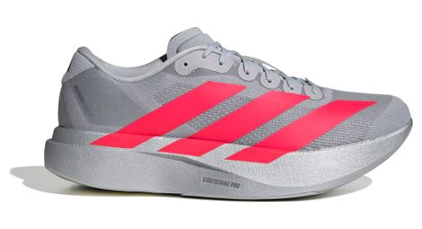 Chaussures Running adidas Adizero Evo SL Argent/Rouge Homme
