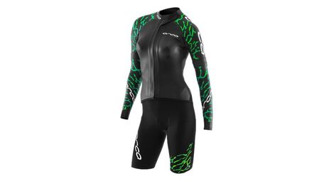 Traje de baño orca swimrun rs1 para mujer negro/verde