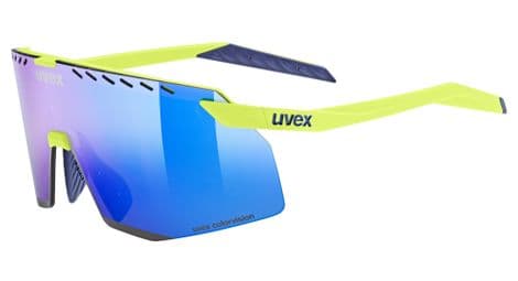 Uvex pace stage cv zonnebril geel/spiegelblauwe glazen