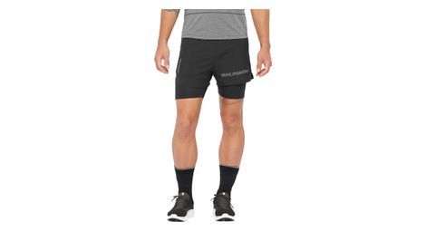 Short 2-en-1 salomon cross run noir