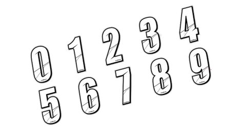 Maikun numero pour plaque bmx blanc 8 cm