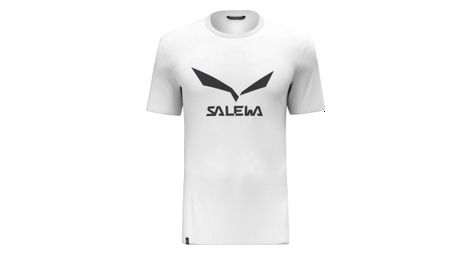 Maglietta a manica corta salewa solidlogo bianco s