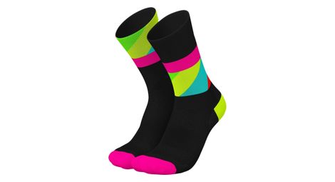Calcetines incylence strides negro/rosa/naranja