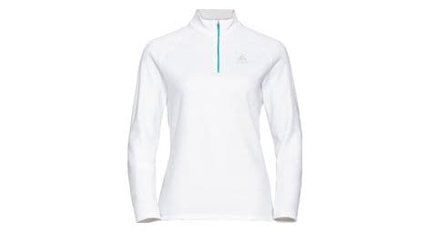 Polaire thermique 1/2 zip odlo besso blanc femme