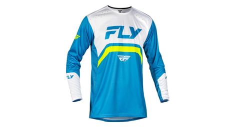 Maillot manches longues Fly Racing Rayce Bleu/Blanc/Vert Enfant