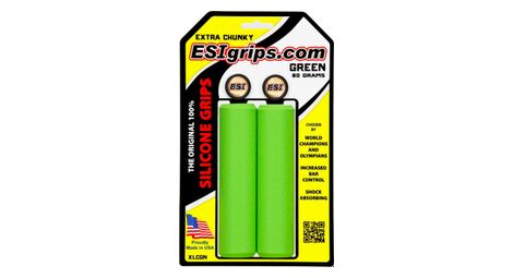 Paire de grips silicone esi extra chunky 34mm vert