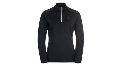 Polaire thermique 1/2 zip odlo besso noir femme