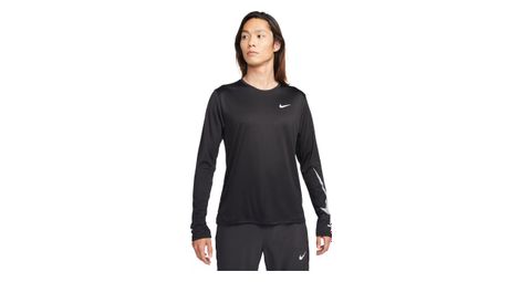 Maillot manches longues nike dri fit miler run division noir