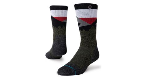 Paar stance outdoor divide crew socks green red grey