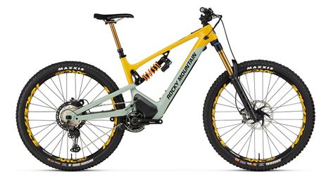 Rocky mountain altitude powerplay carbon 90 electric full suspension mtb shimano xtr 12s 720wh 29'' yellow green