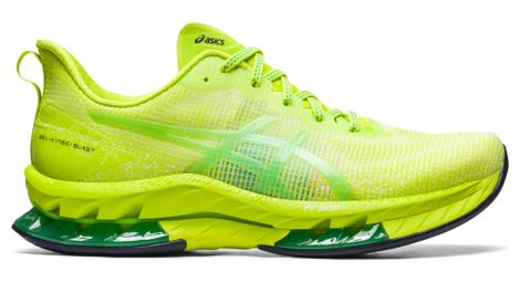 Chaussures de running asics gel kinsei blast le 2 jaune vert