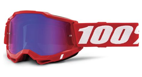 100% accuri 2 red goggle - blue mirror lens