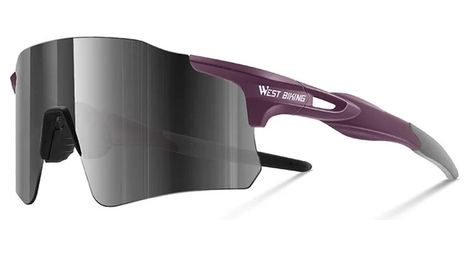 Lunettes de vélo polarisées légères en polycarbonate - violet
