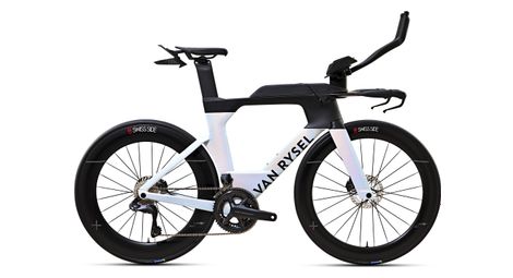 Bicicleta triatlón van rysel xcr shimano ultegra di2 12s 700 mm holográfica blanca 2025