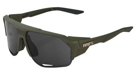 Gafas 100% - norvik - soft tact army green - lentes ahumadas