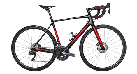 Prodotto ricondizionato - look 785 huez shimano ultégra di2 11v nero rosso lucido/mat 2020 m bici da strada