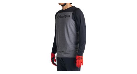 Langarmtrikot Troy Lee Designs Skyline Signature Grau/Schwarz