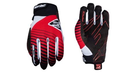 Five race long gloves red black white xl