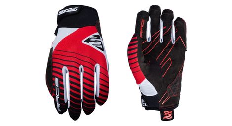 Paire de gants longs five race rouge noir blanc