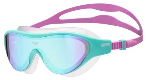 Masque de natation verres miroirs arena the one jr mirror violet/bleu enfant 6-12 ans