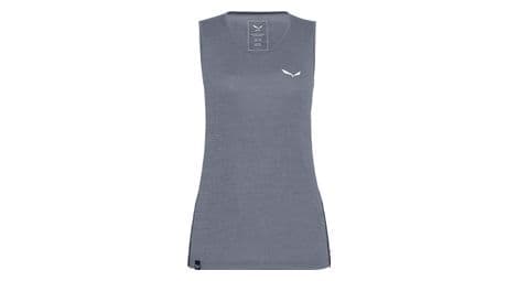 Debardeur salewa puez graphic dry gris noir femme