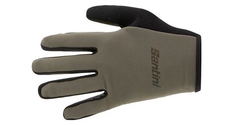 Guantes largos de mtb santini gris grava