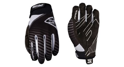 Five race long gloves black white