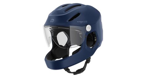 Virgo Integral Mips Bleu - Casque Intégral Urbain avec visière et phare arrière