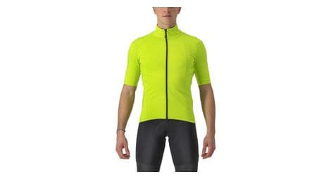 Castelli perfetto ros 2 wind short sleeve jersey giallo fluo