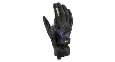 Leki Ultratrail Storm TR Trailrunning-Handschuhe Schwarz/Gelb/Lila