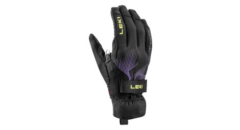Leki Ultratrail Storm TR Trailrunning-Handschuhe Schwarz/Gelb/Lila
