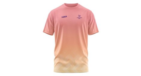 T-shirt hoka les templiers all day rose/orange femme