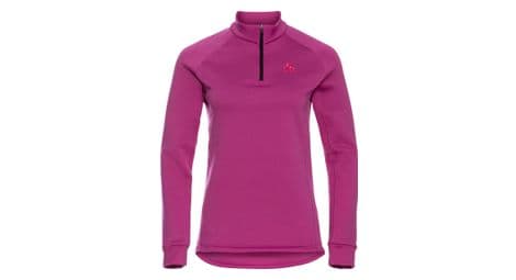 Pull thermique 1/2 zip odlo berra rose femme