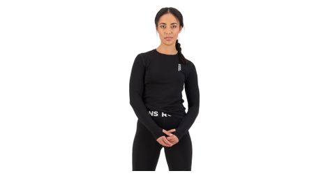 Maillot de corps manches longues femme mons royale cascade merino flex noir