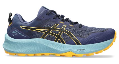 asics gel trabuco 11 trailrunning schuhe blau gelb herren