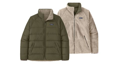 Chaqueta reversible patagonia silent down verde