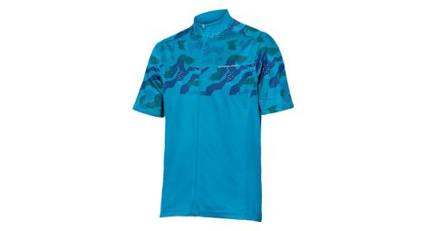 Maillot Manches Courtes Endura Hummvee Ray Bleu électrique