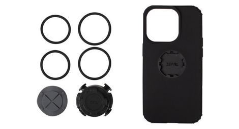 Soporte de manillar zefal + kit de funda protectora para iphone 14 pro