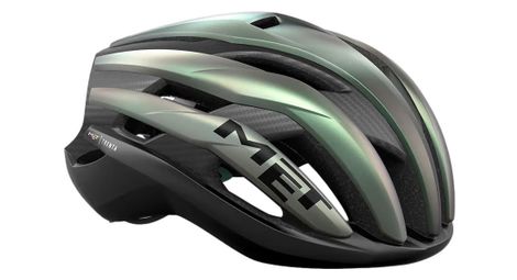 met trenta 3k carbon mips road helmet iridescent green