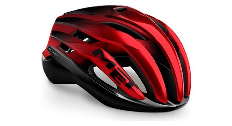 Casque route met trenta mips noir rouge metallises mat brillant