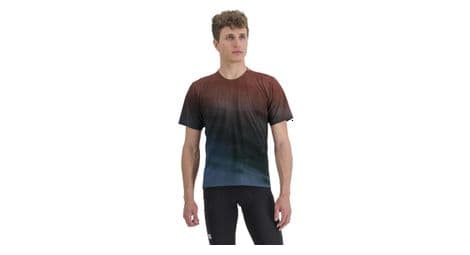 T shirt technique sportful flow giara bleu rouge